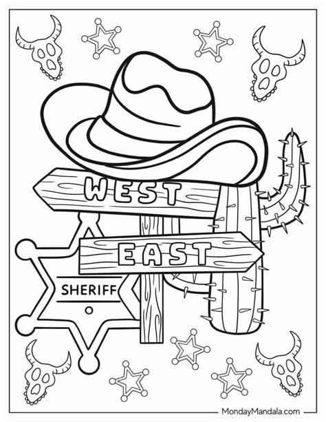 cowgirl coloring pages|Wild West Coloring Pages